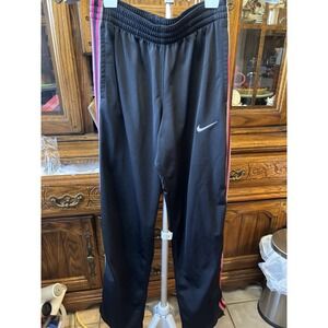 Nike Women's Athletic Pants Black Pink Stripe